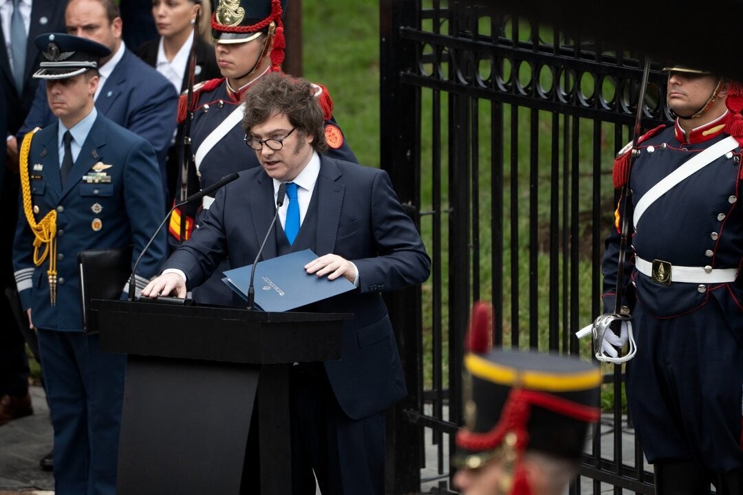 米莱与阿多尼：在退伍军人日上的支持姿态