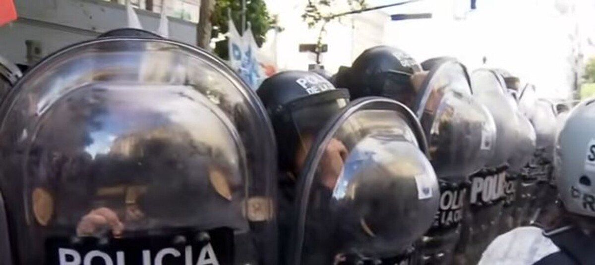 Activist detained during protest in Buenos Aires