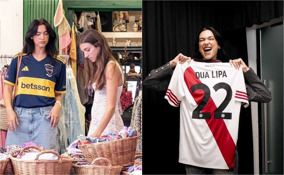 Дуа Липа посетила «Суперкласико» в футболке сборной Аргентины
