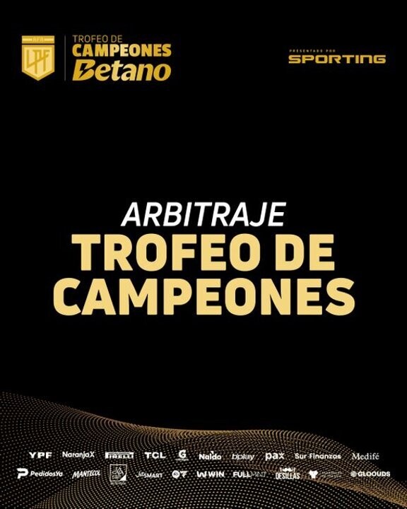 AFA объявила судей на матч за Трофей чемпионов 2025