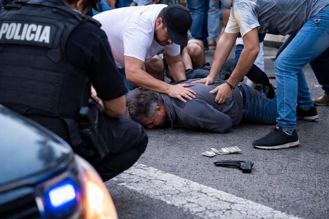 Un delincuente armado es detenido por vecinos en Buenos Aires