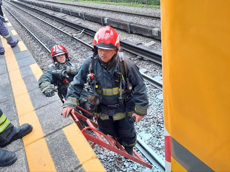 Пожар в поезде Urquiza в Буэнос-Айресе
