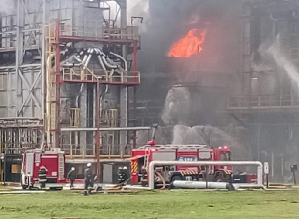 Fire at YPF Refinery in La Plata