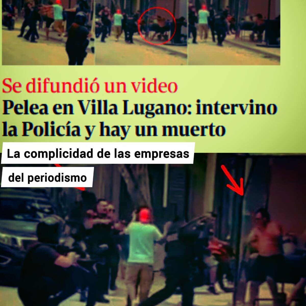 La policía, no la crisis: Clarín oculta la responsabilidad por la violencia