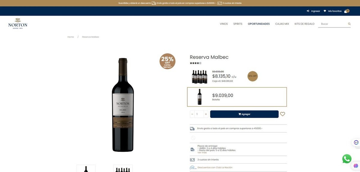 Специальное предложение на вино Norton Reserva благодаря Бритни Спирс