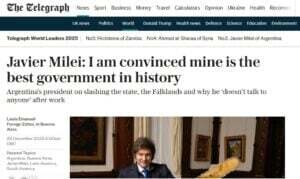 Милеи подтвердил суверенитет Мальвин и осудил коммунизм в интервью The Telegraph