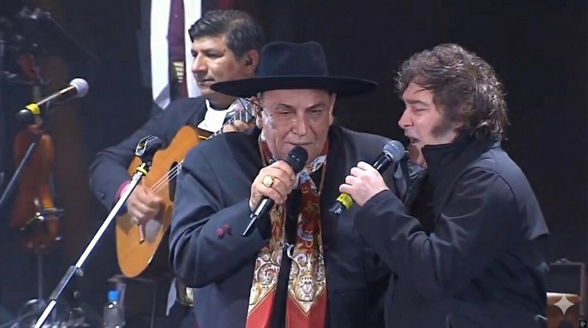 Argentina's President Milei sings at folklore festival