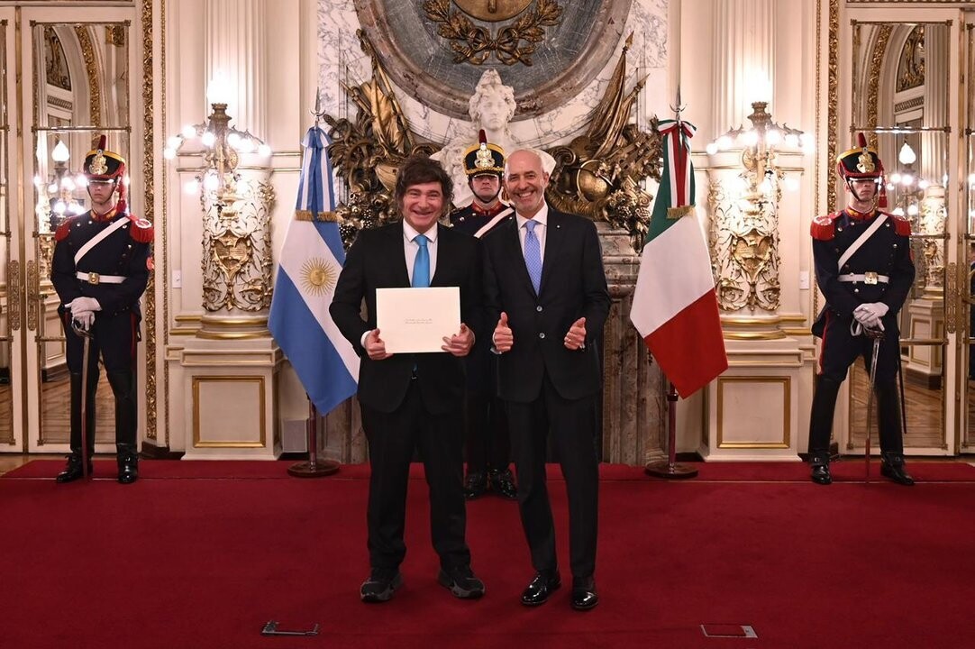 Milei Receives Credentials from Italian Ambassador in Buenos Aires