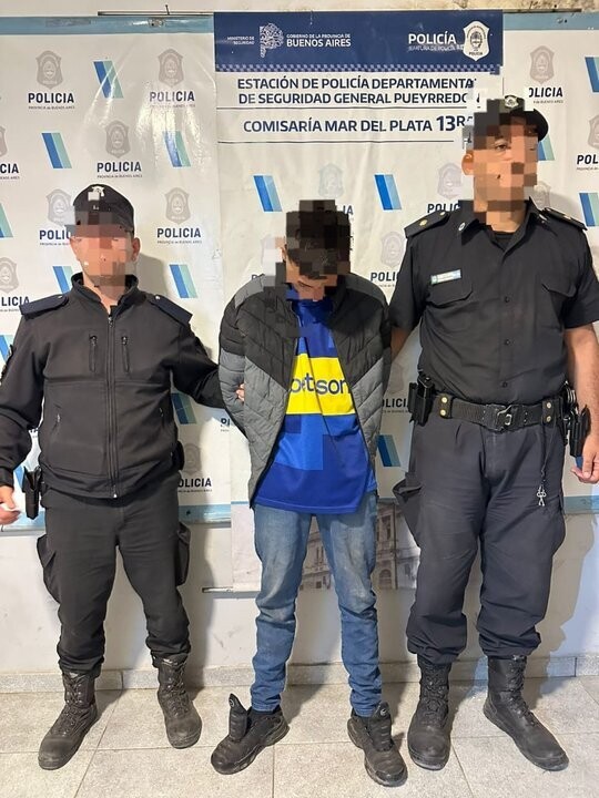 Policía Argentina detiene a tres delincuentes en Mar del Plata