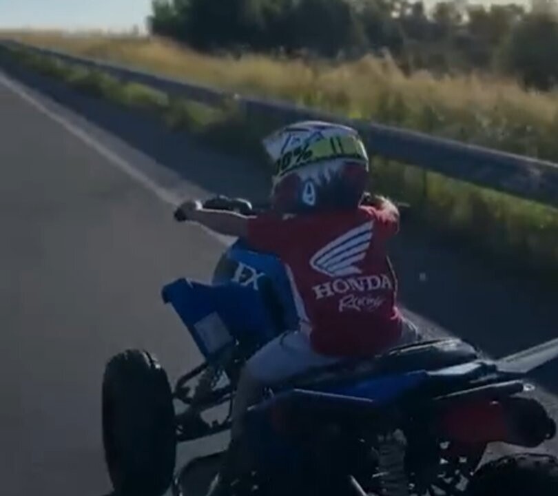 Argentine Father Films Son Driving Quad Bike