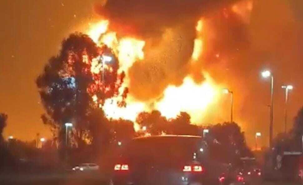 Крупный пожар в промышленной зоне провинции Буэнос-Айрес