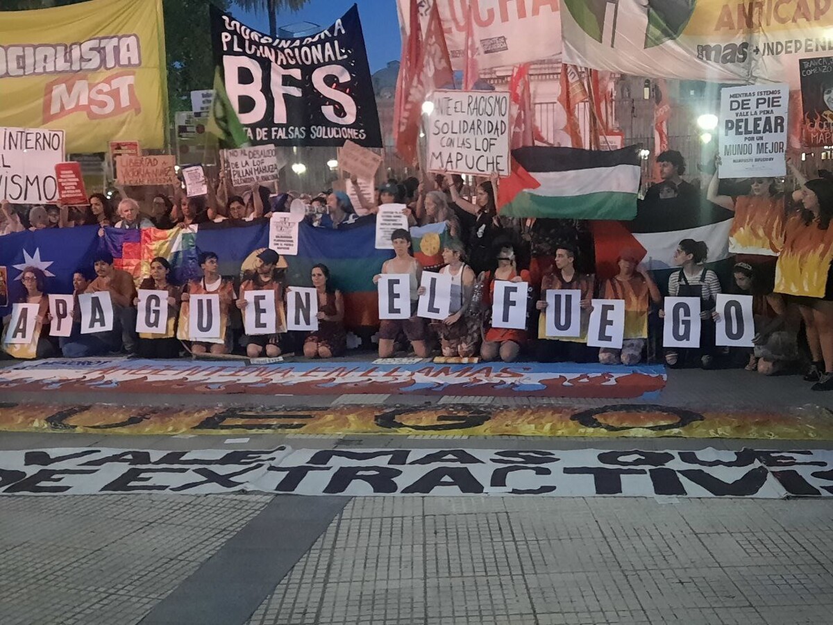 Mobilization Against Patagonia Fires in Buenos Aires