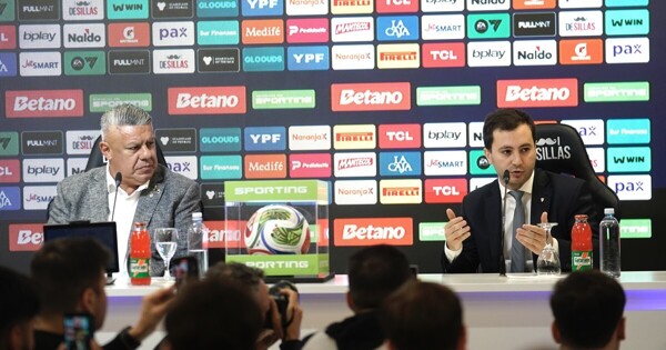 River president attended press conference, unlike Boca's idol