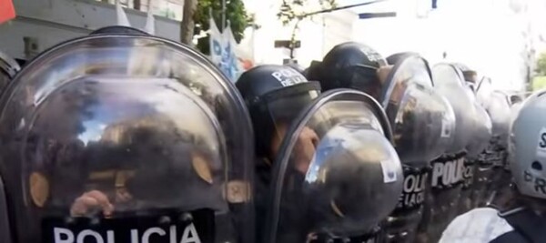 Activist detained during protest in Buenos Aires