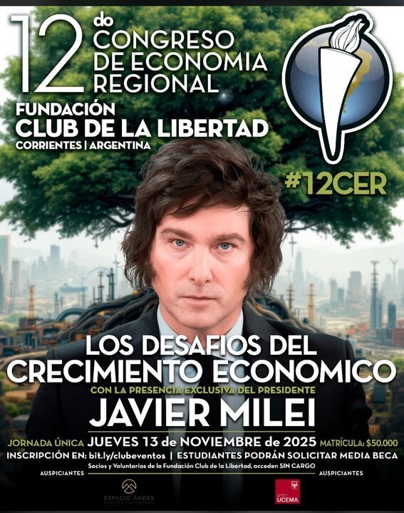 Милеи посетит Корриентес для участия в экономическом конгрессе