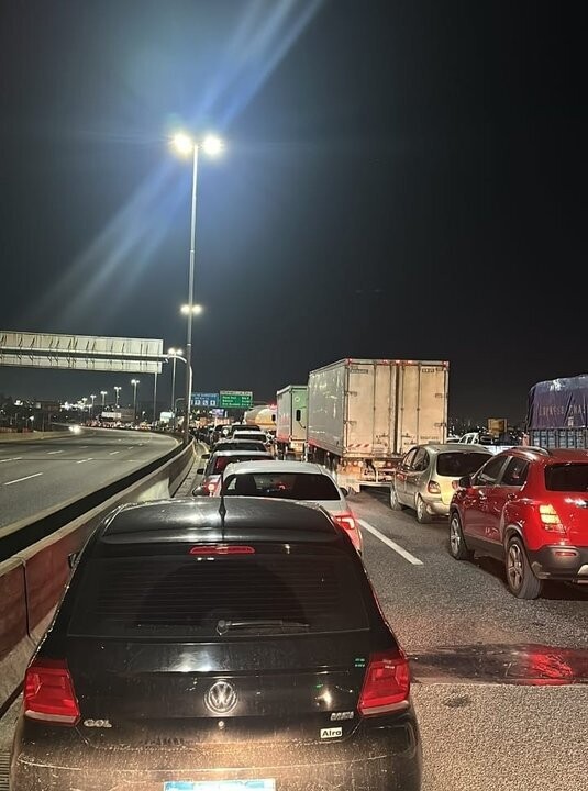 Heavy Traffic on Buenos Aires-La Plata Highway