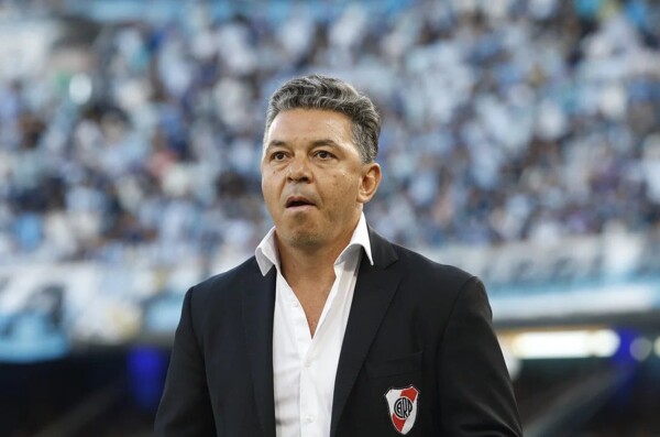 Former River Coach Marcelo Gallardo and Uruguayan Model