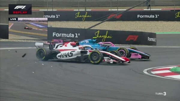 Ocon and Colapinto Crash at Chinese GP