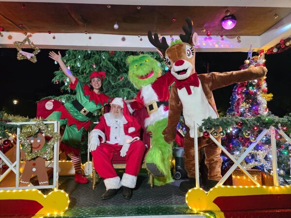 Santa Claus Makes a Stop at Radio Station in Buenos Aires