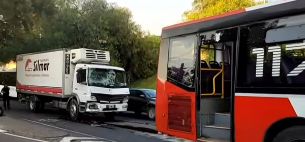 Truck and Bus Collision in Buenos Aires