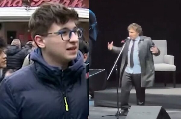 Хавьер Милей представляет свою книгу в Луна-парке