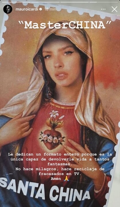 Icardi posts a photo of China Suárez with the caption 'MasterChina'