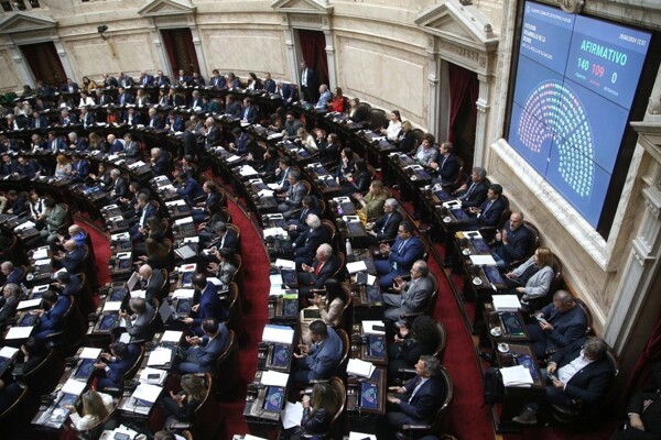 Разделение перед парламентским голосованием в Аргентине