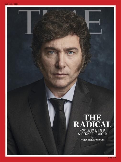 Президент Хавьер Милей на обложке журнала Time