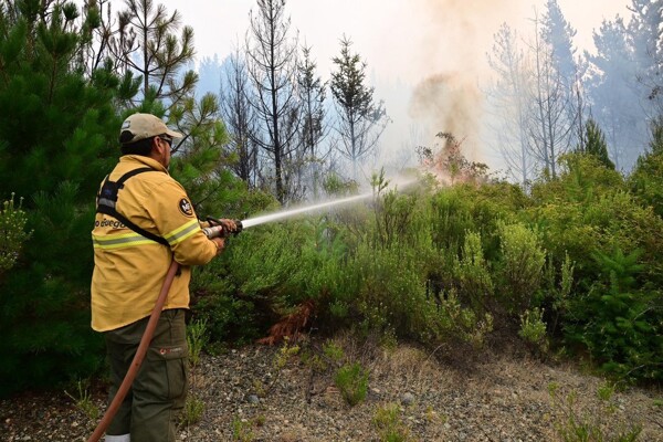Chubut Wildfire 85% Contained