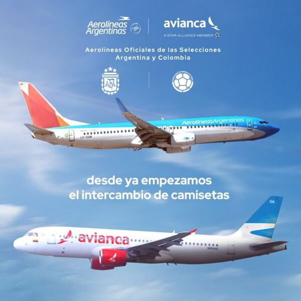 Aerolíneas Argentinas и Avianca обменяются майками перед финалом Кубка Америки 2024